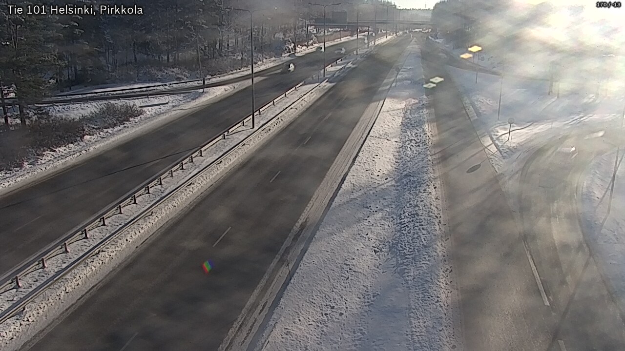 Weather Camera Image Road 101 Helsinki Pirkkola, Helsinki, Uusimaa