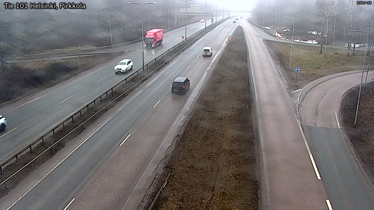 Weather Camera Image Road 101 Helsinki Pirkkola, Helsinki, Uusimaa