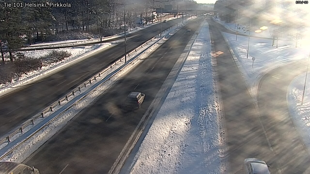 Weather Camera Image Road 101 Helsinki Pirkkola, Helsinki, Uusimaa