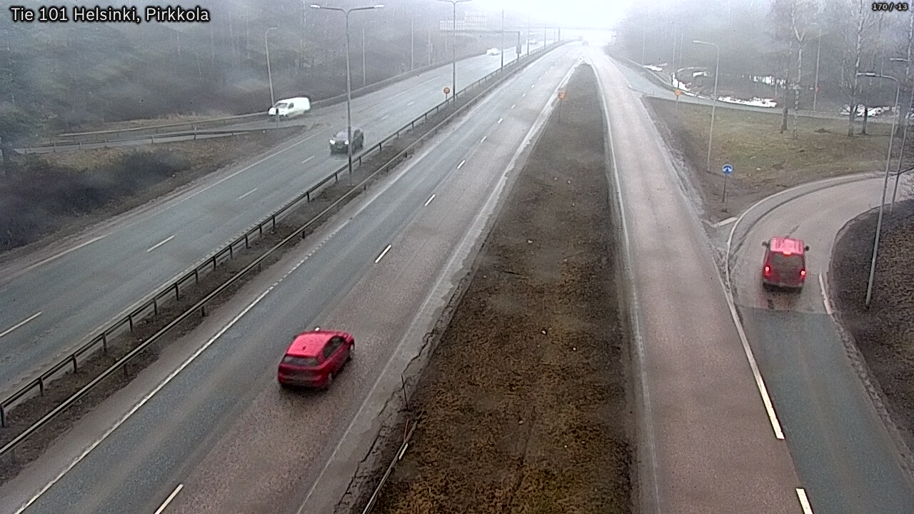 Weather Camera Image Road 101 Helsinki Pirkkola, Helsinki, Uusimaa