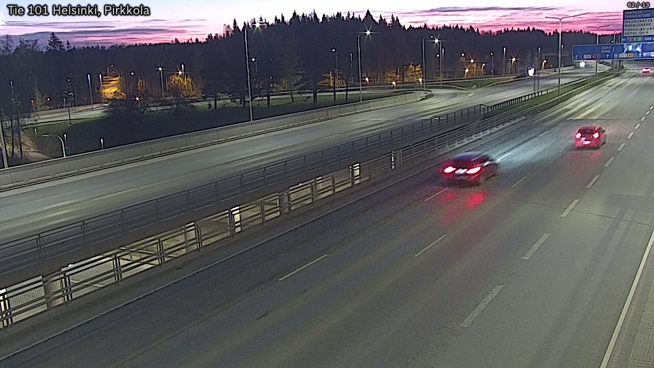 Weather Camera Image Road 101 Helsinki Pirkkola, Helsinki, Uusimaa