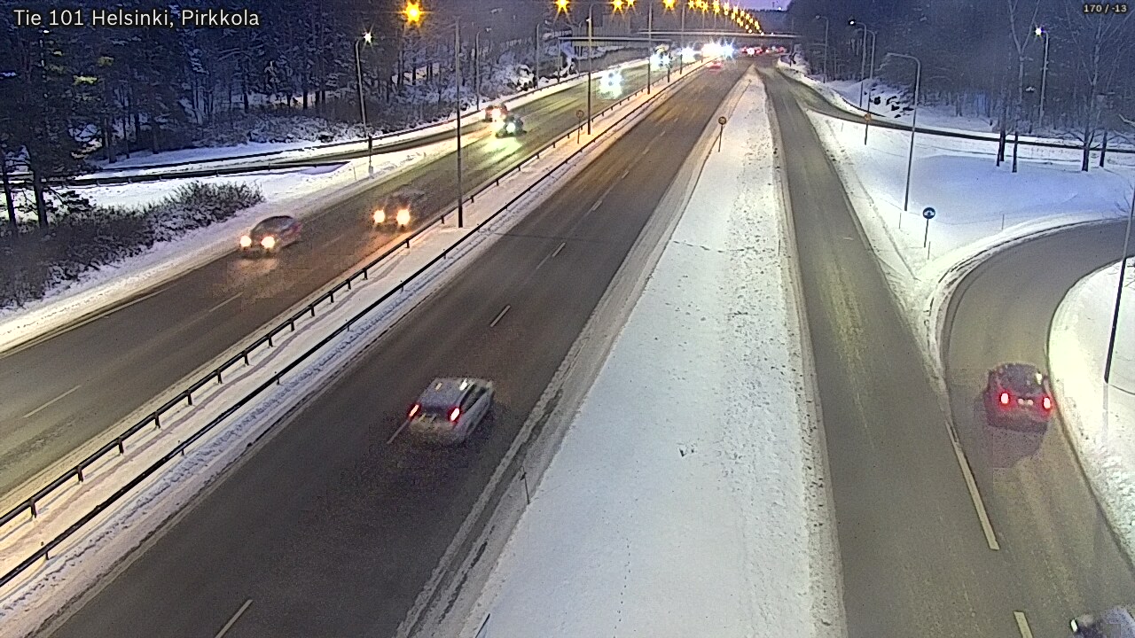 Weather Camera Image Road 101 Helsinki Pirkkola, Helsinki, Uusimaa