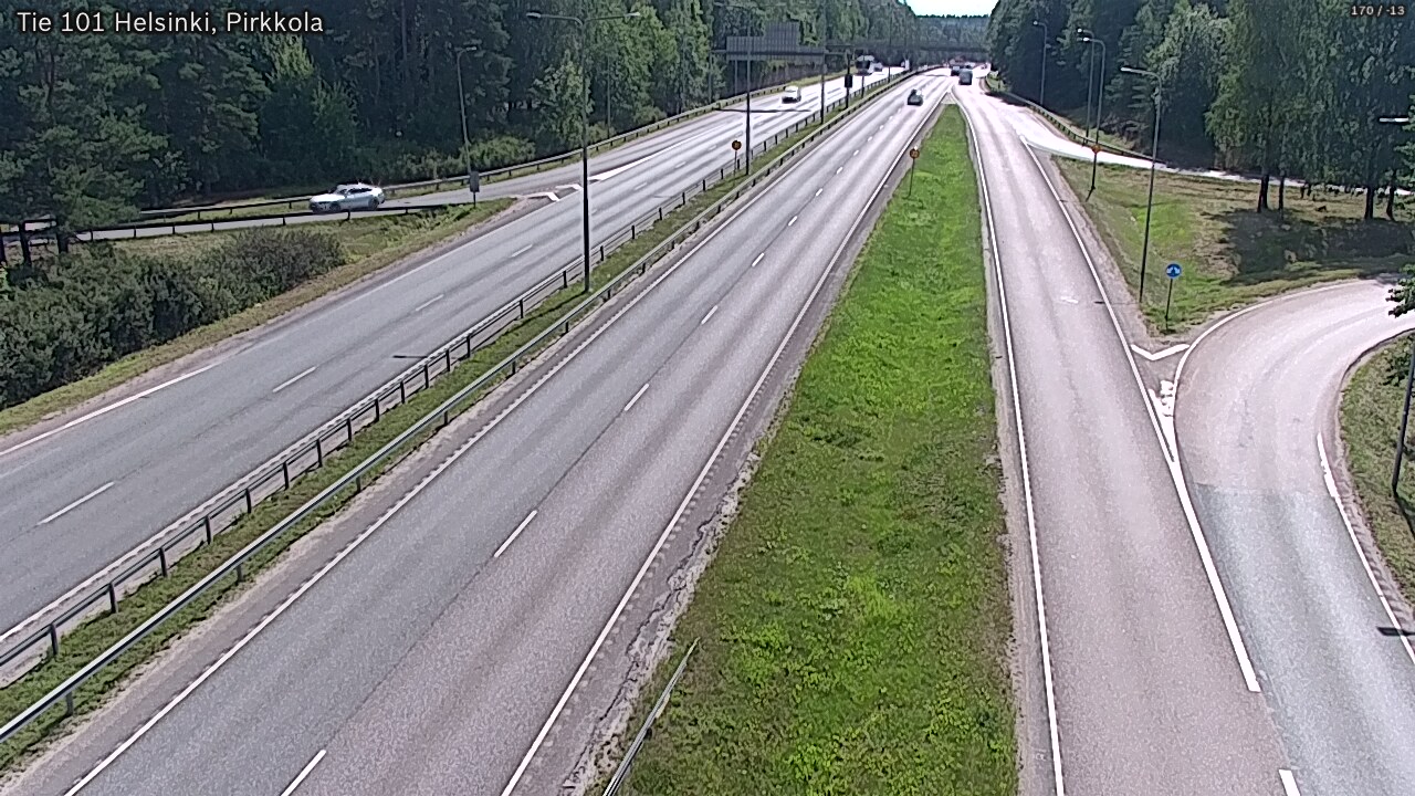 Weather Camera Image Road 101 Helsinki Pirkkola, Helsinki, Uusimaa