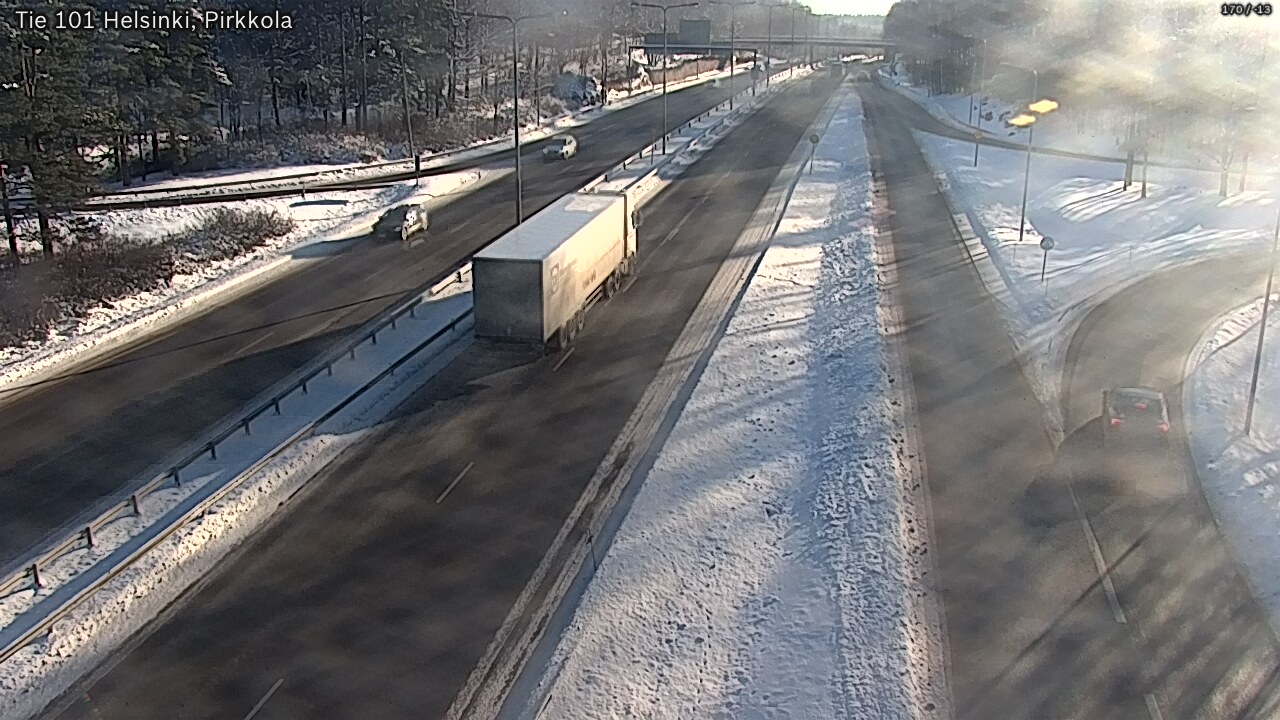 Weather Camera Image Road 101 Helsinki Pirkkola, Helsinki, Uusimaa
