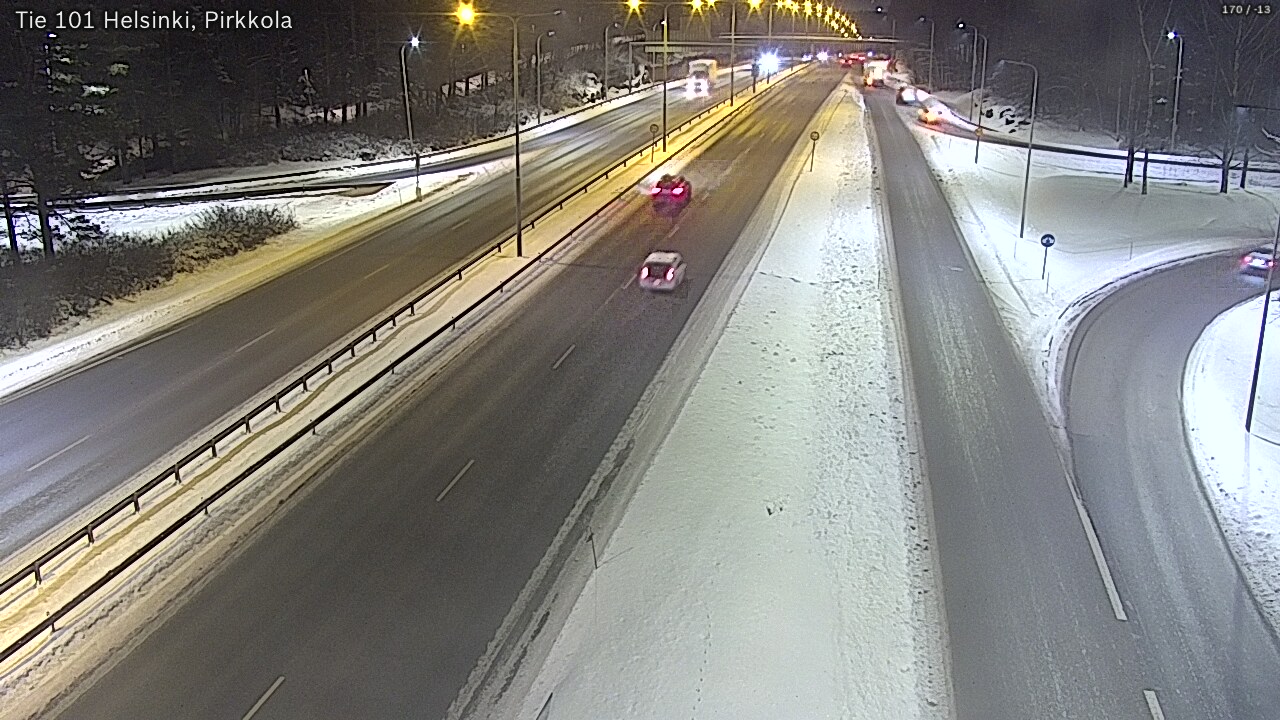 Weather Camera Image Road 101 Helsinki Pirkkola, Helsinki, Uusimaa