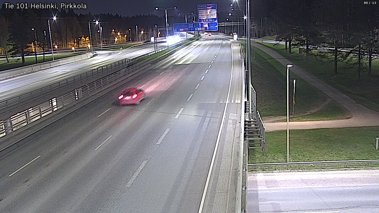 Weather Camera Image Road 101 Helsinki Pirkkola, Helsinki, Uusimaa