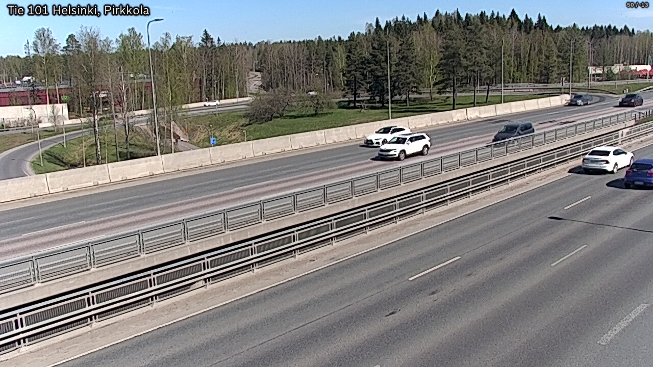 Weather Camera Image Road 101 Helsinki Pirkkola, Helsinki, Uusimaa