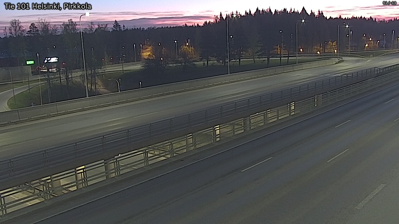Weather Camera Image Road 101 Helsinki Pirkkola, Helsinki, Uusimaa