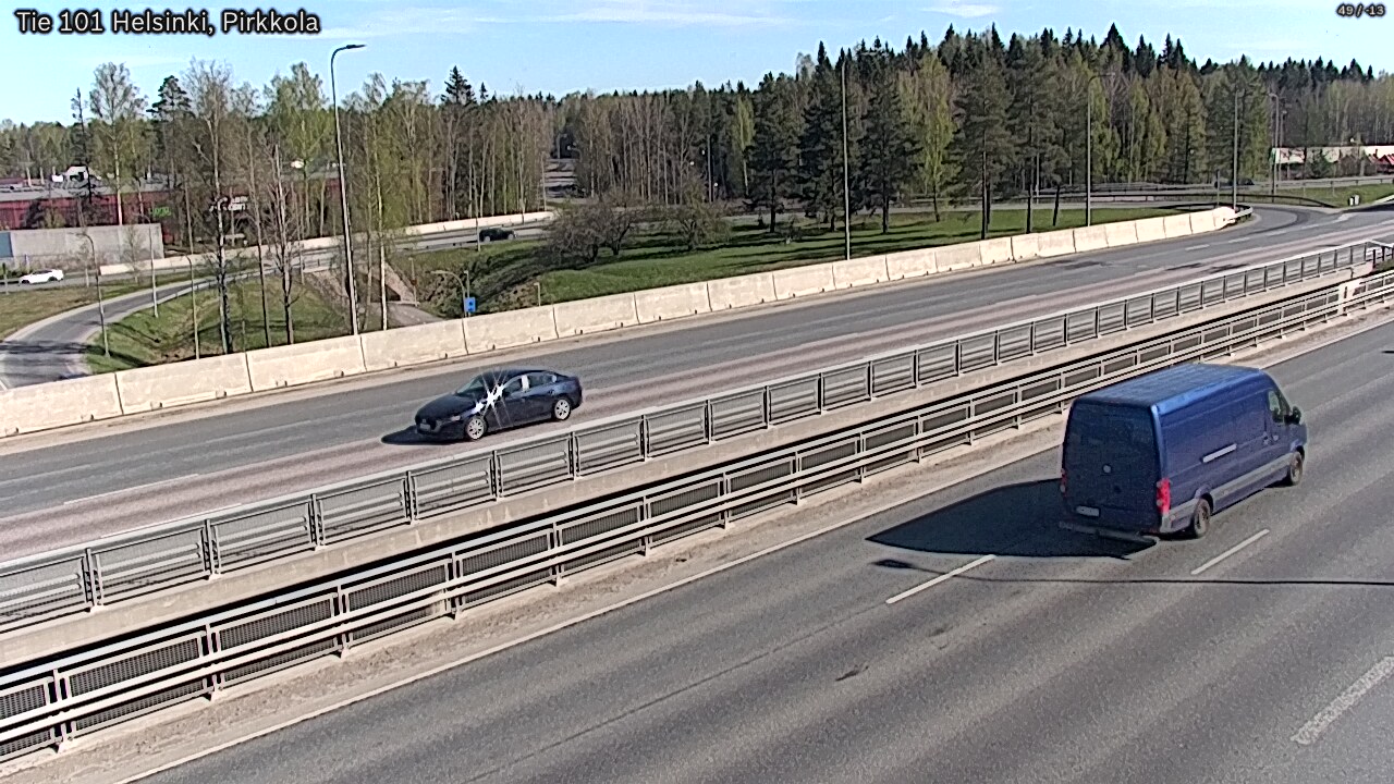 Weather Camera Image Road 101 Helsinki Pirkkola, Helsinki, Uusimaa