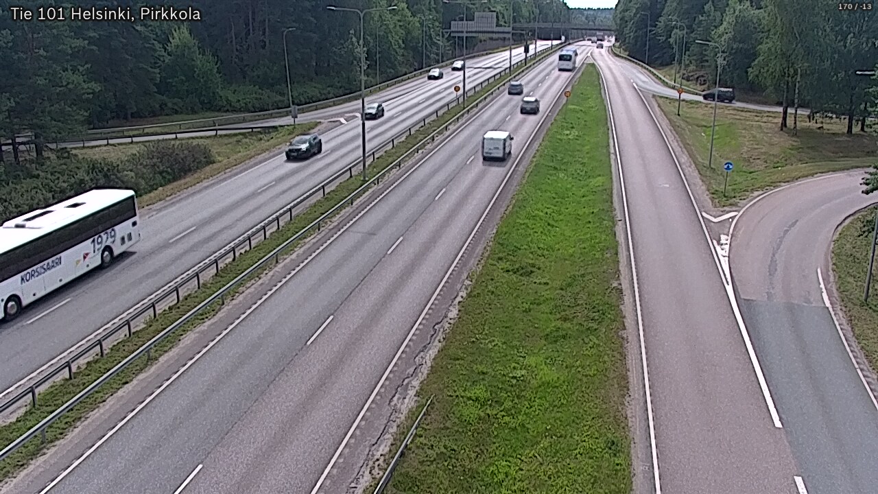 Weather Camera Image Road 101 Helsinki Pirkkola, Helsinki, Uusimaa