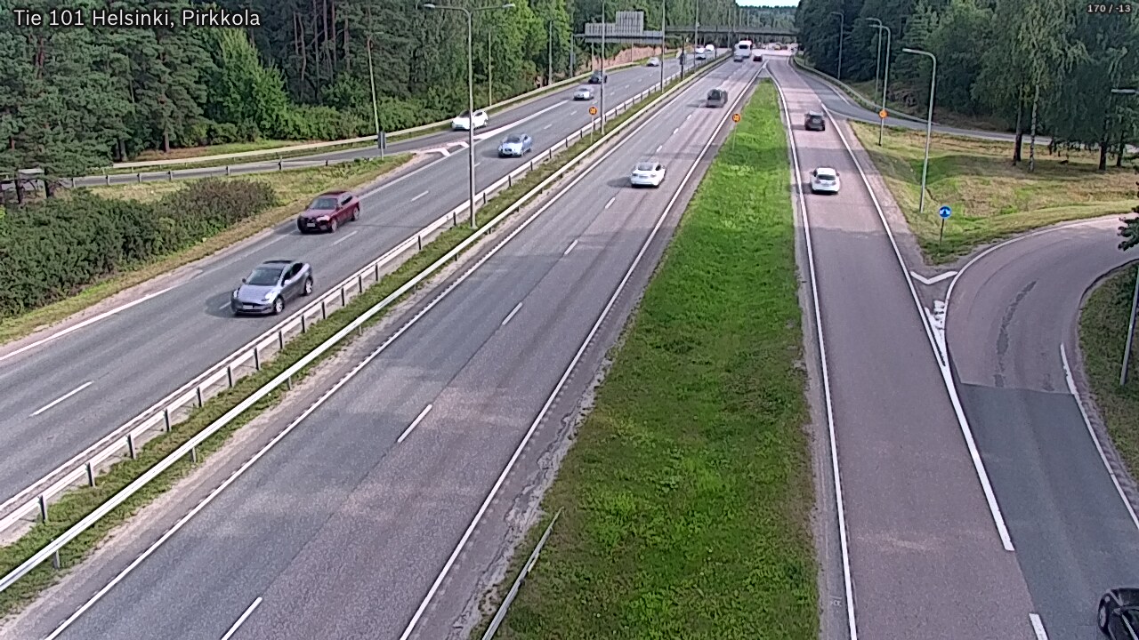 Weather Camera Image Road 101 Helsinki Pirkkola, Helsinki, Uusimaa