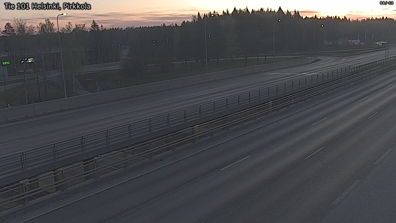 Weather Camera Image Road 101 Helsinki Pirkkola, Helsinki, Uusimaa