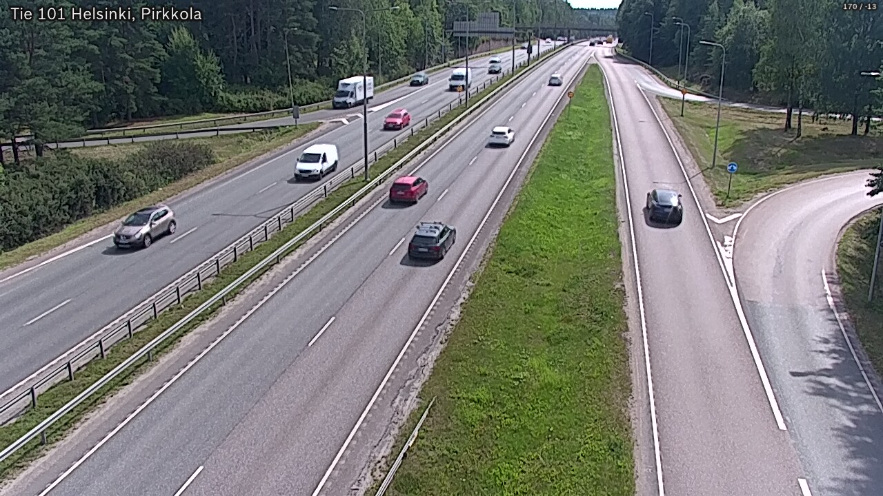 Weather Camera Image Road 101 Helsinki Pirkkola, Helsinki, Uusimaa