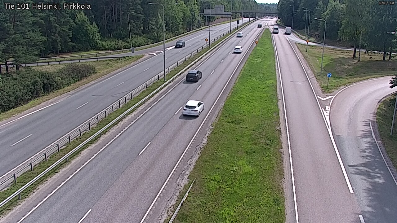 Weather Camera Image Road 101 Helsinki Pirkkola, Helsinki, Uusimaa