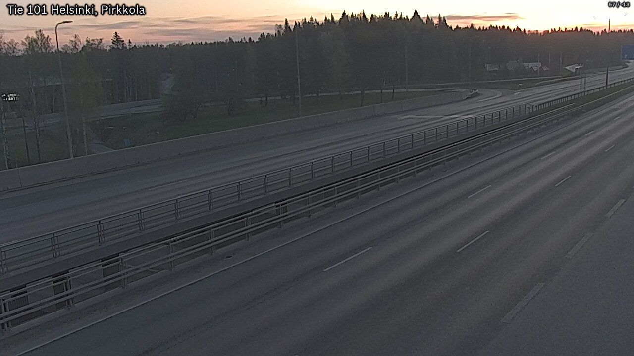 Weather Camera Image Road 101 Helsinki Pirkkola, Helsinki, Uusimaa