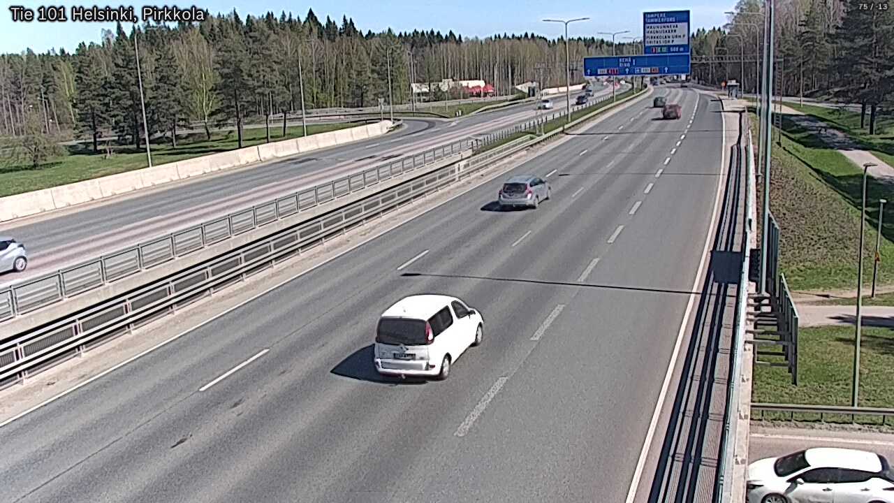 Weather Camera Image Road 101 Helsinki Pirkkola, Helsinki, Uusimaa