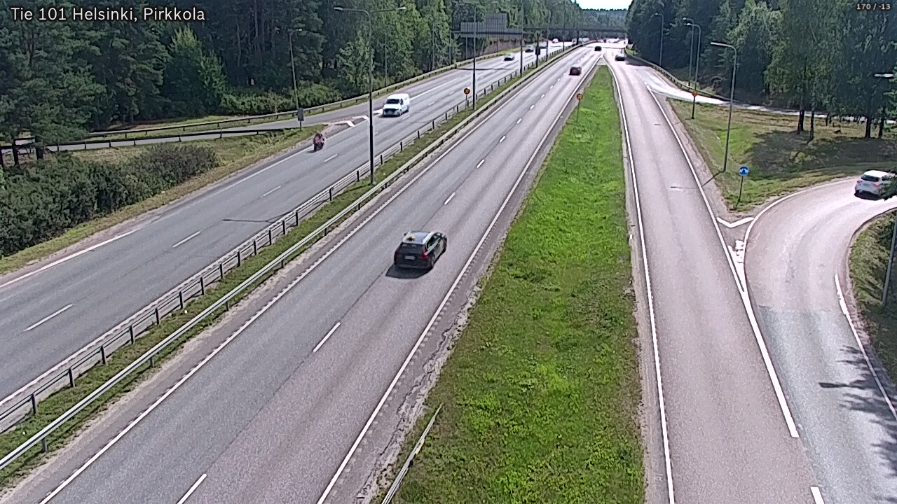 Weather Camera Image Road 101 Helsinki Pirkkola, Helsinki, Uusimaa