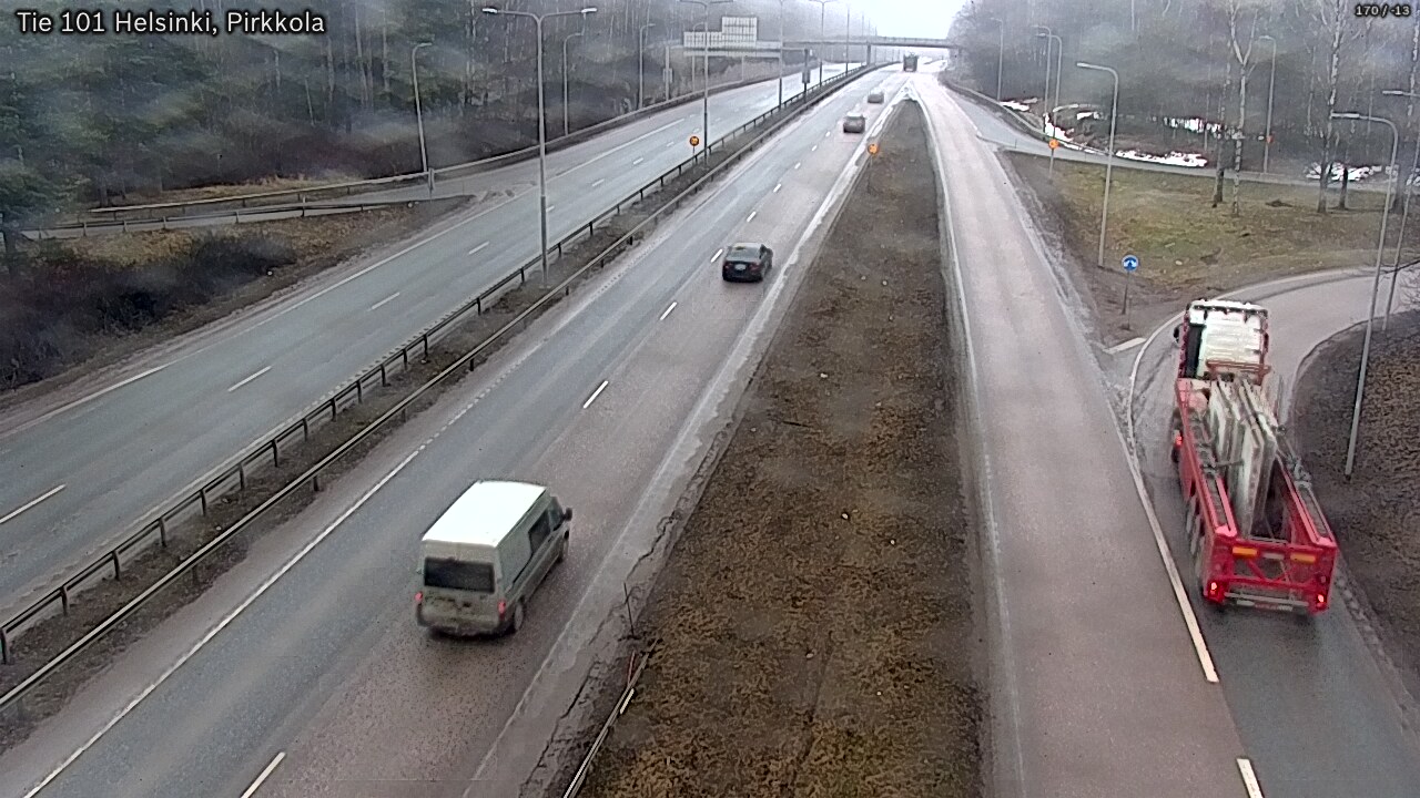 Weather Camera Image Road 101 Helsinki Pirkkola, Helsinki, Uusimaa