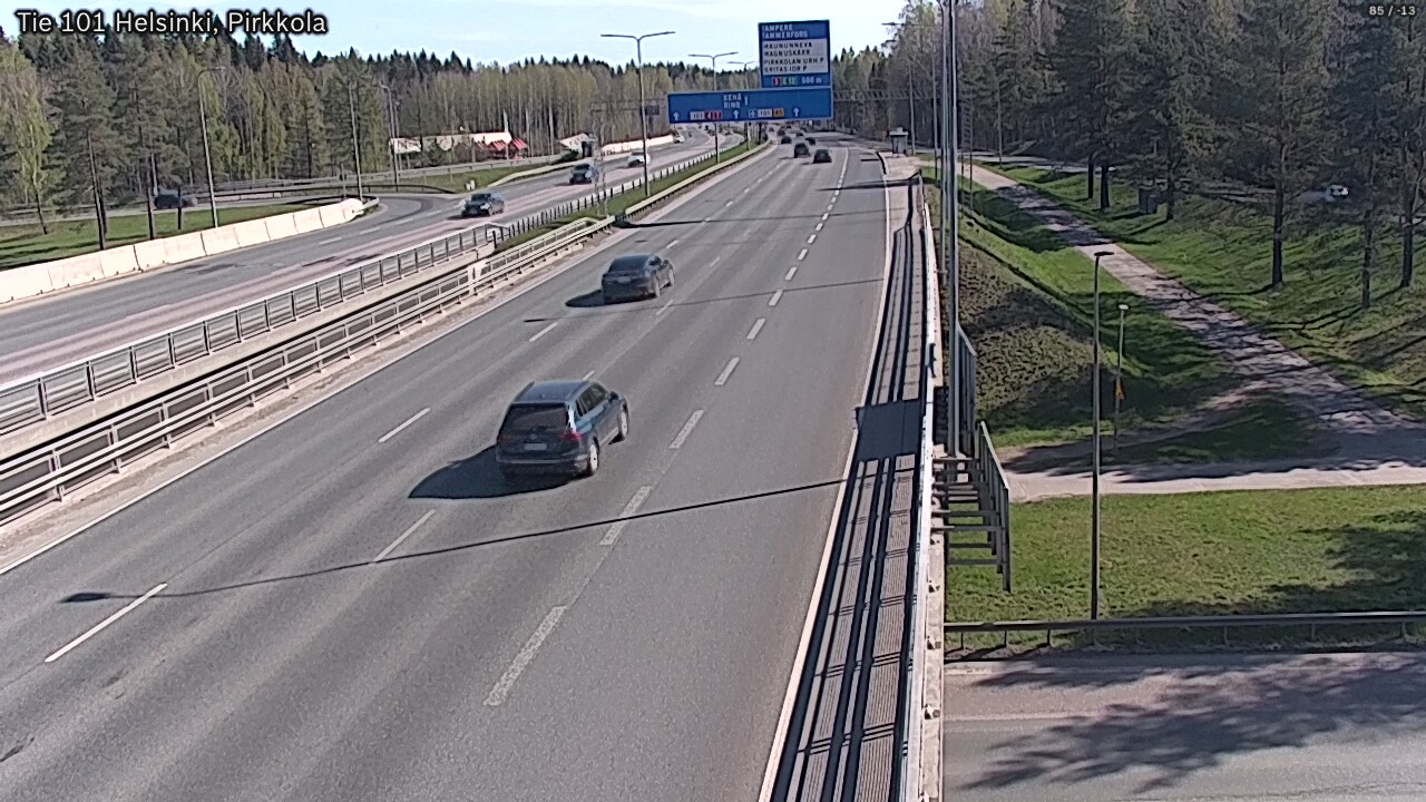 Weather Camera Image Road 101 Helsinki Pirkkola, Helsinki, Uusimaa