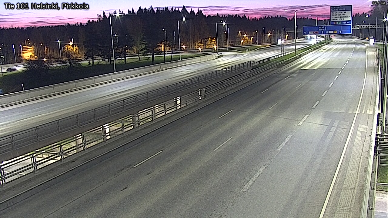 Weather Camera Image Road 101 Helsinki Pirkkola, Helsinki, Uusimaa