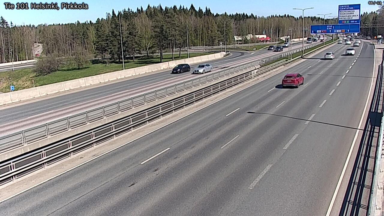 Weather Camera Image Road 101 Helsinki Pirkkola, Helsinki, Uusimaa