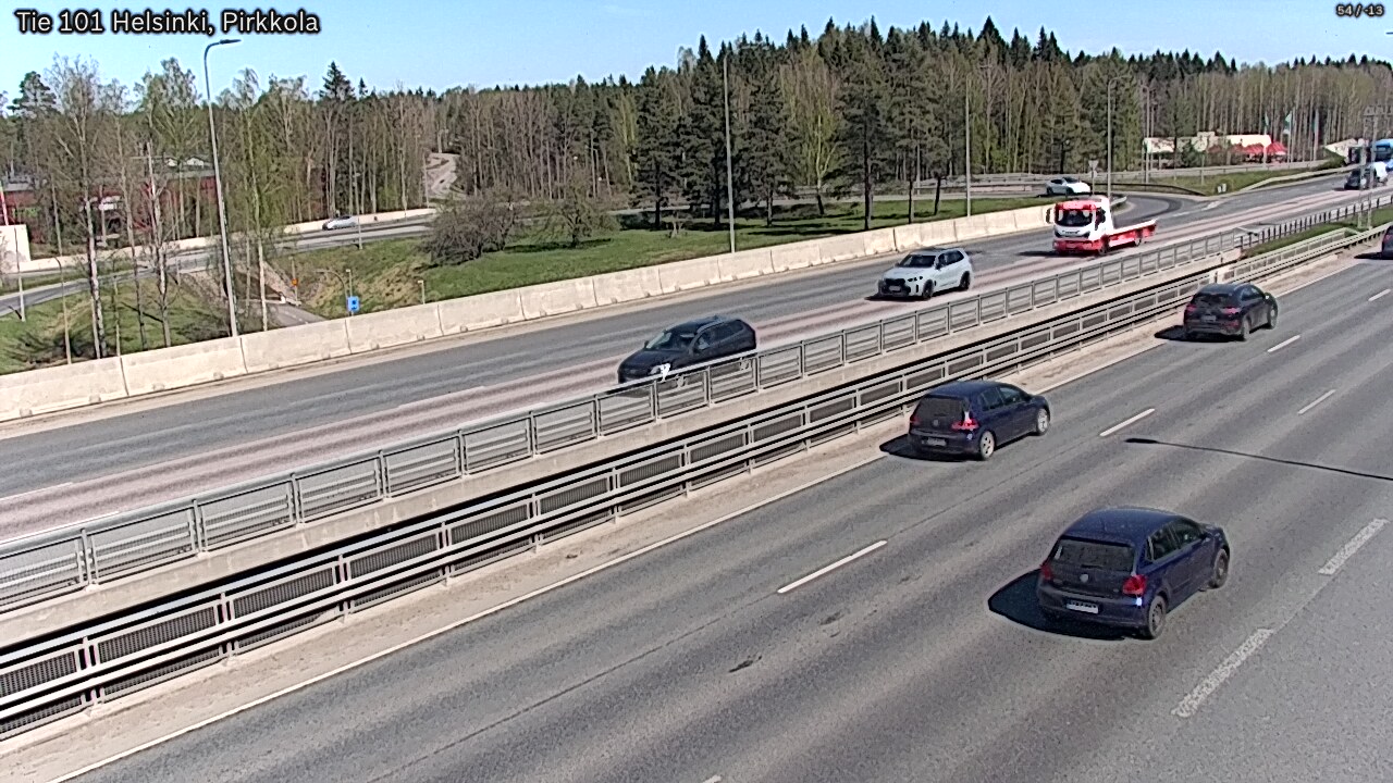Weather Camera Image Road 101 Helsinki Pirkkola, Helsinki, Uusimaa