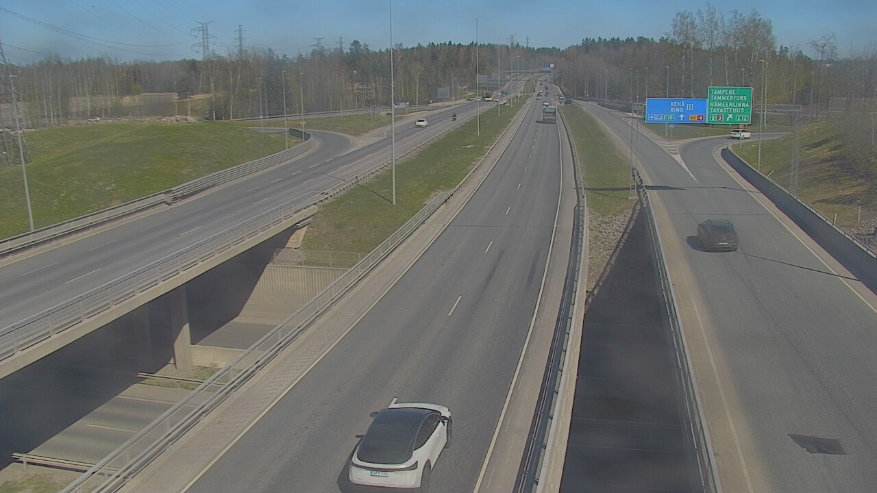 Weather Camera Image Road 50 Vantaa Hämeenlinnanväylä, Vantaa, Uusimaa