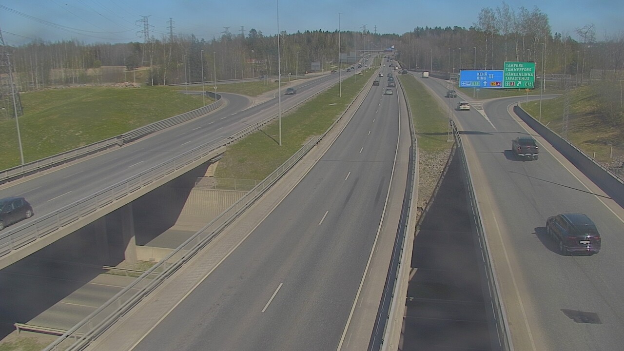 Weather Camera Image Road 50 Vantaa Hämeenlinnanväylä, Vantaa, Uusimaa