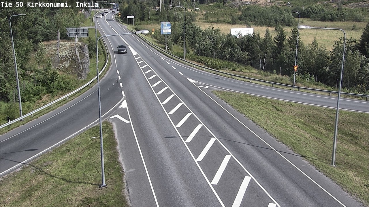 Weather Camera Image Väg 50 Kyrkslätt, Inkilä, Kirkkonummi, Uusimaa