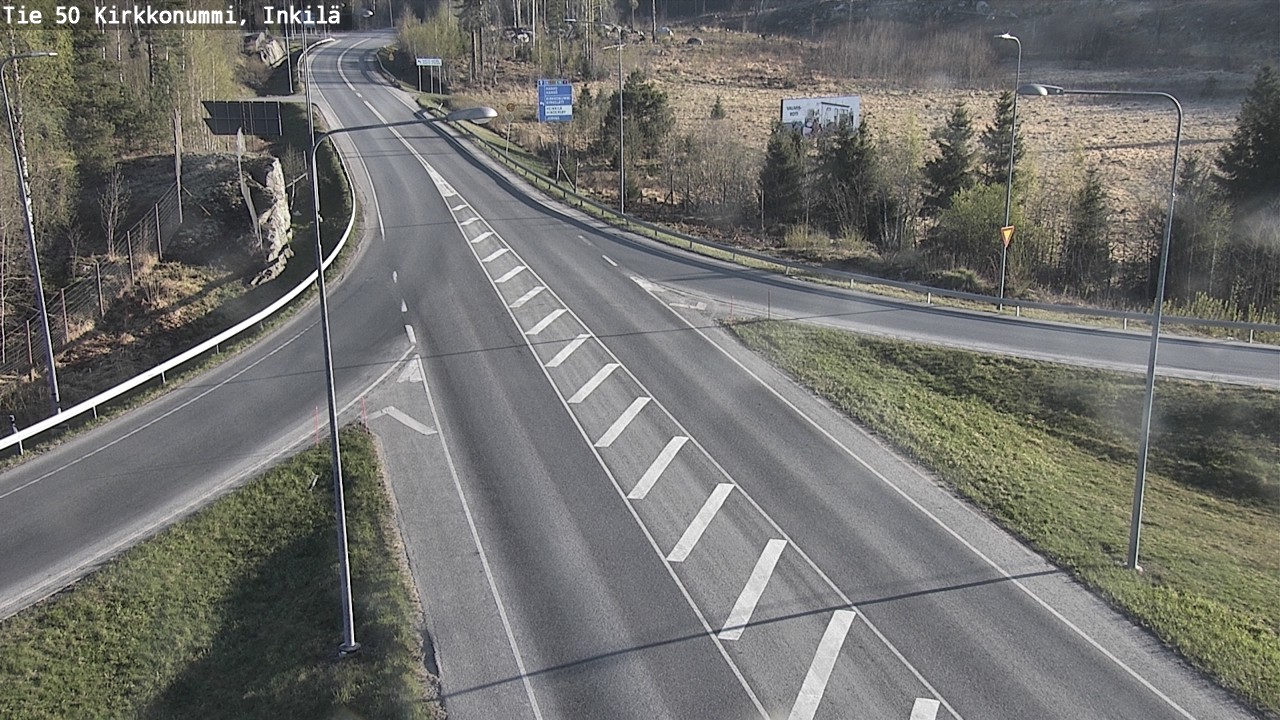 Weather Camera Image Väg 50 Kyrkslätt, Inkilä, Kirkkonummi, Uusimaa