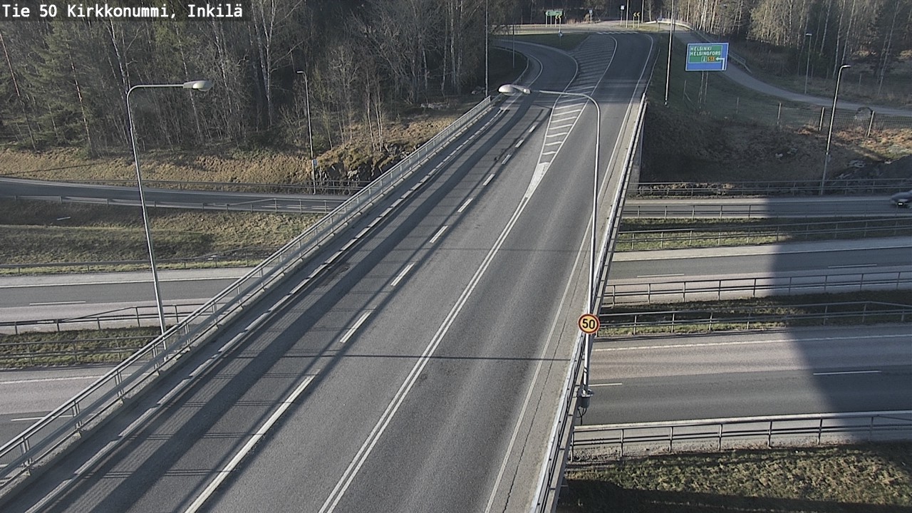 Weather Camera Image Väg 50 Kyrkslätt, Inkilä, Kirkkonummi, Uusimaa