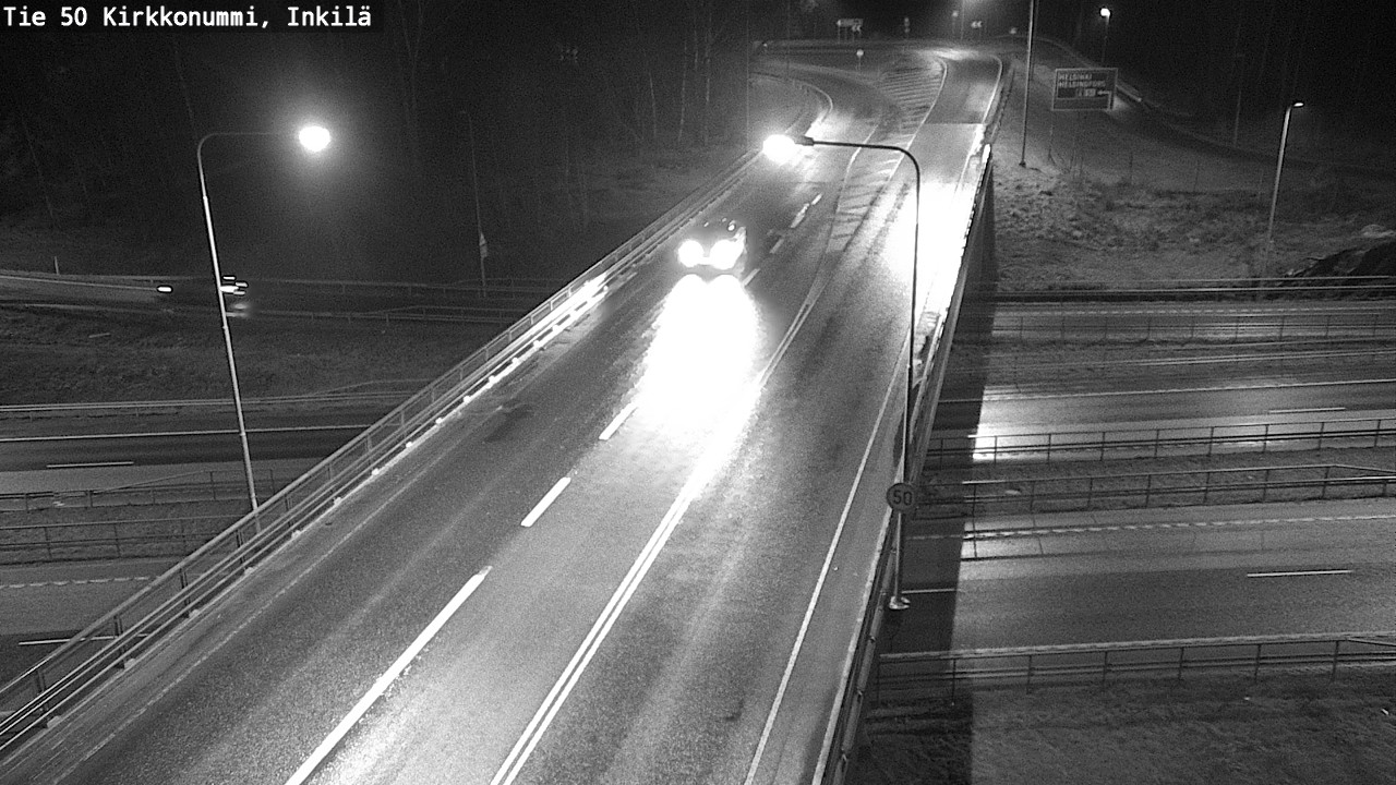 Weather Camera Image Väg 50 Kyrkslätt, Inkilä, Kirkkonummi, Uusimaa
