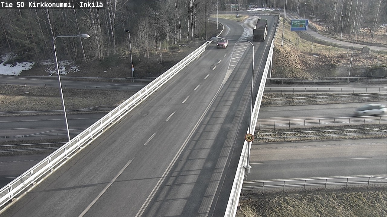 Weather Camera Image Väg 50 Kyrkslätt, Inkilä, Kirkkonummi, Uusimaa