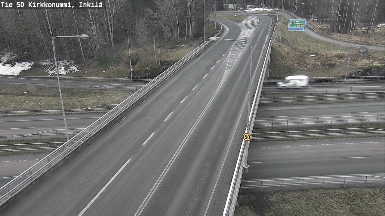Weather Camera Image Väg 50 Kyrkslätt, Inkilä, Kirkkonummi, Uusimaa