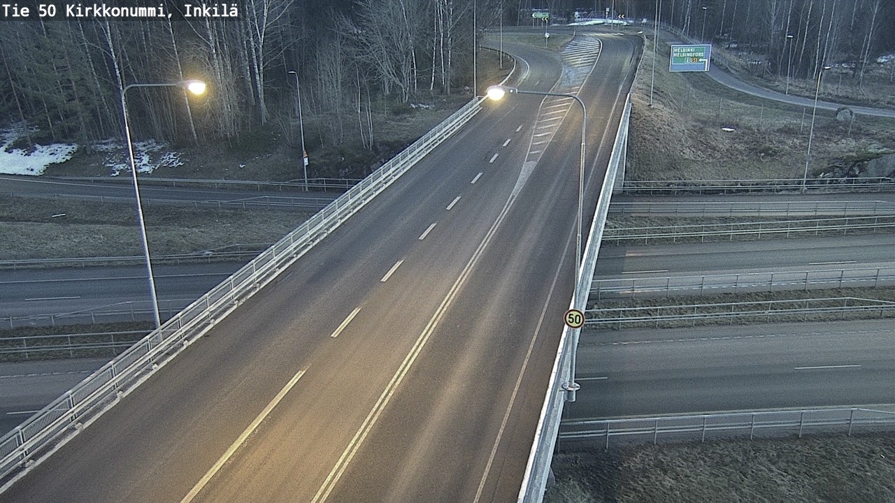 Weather Camera Image Väg 50 Kyrkslätt, Inkilä, Kirkkonummi, Uusimaa