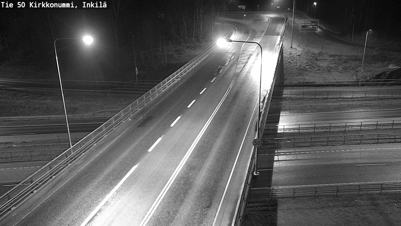 Weather Camera Image Väg 50 Kyrkslätt, Inkilä, Kirkkonummi, Uusimaa