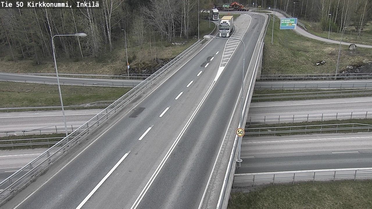 Weather Camera Image Väg 50 Kyrkslätt, Inkilä, Kirkkonummi, Uusimaa