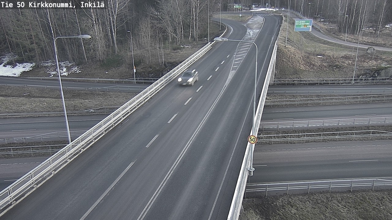 Weather Camera Image Väg 50 Kyrkslätt, Inkilä, Kirkkonummi, Uusimaa