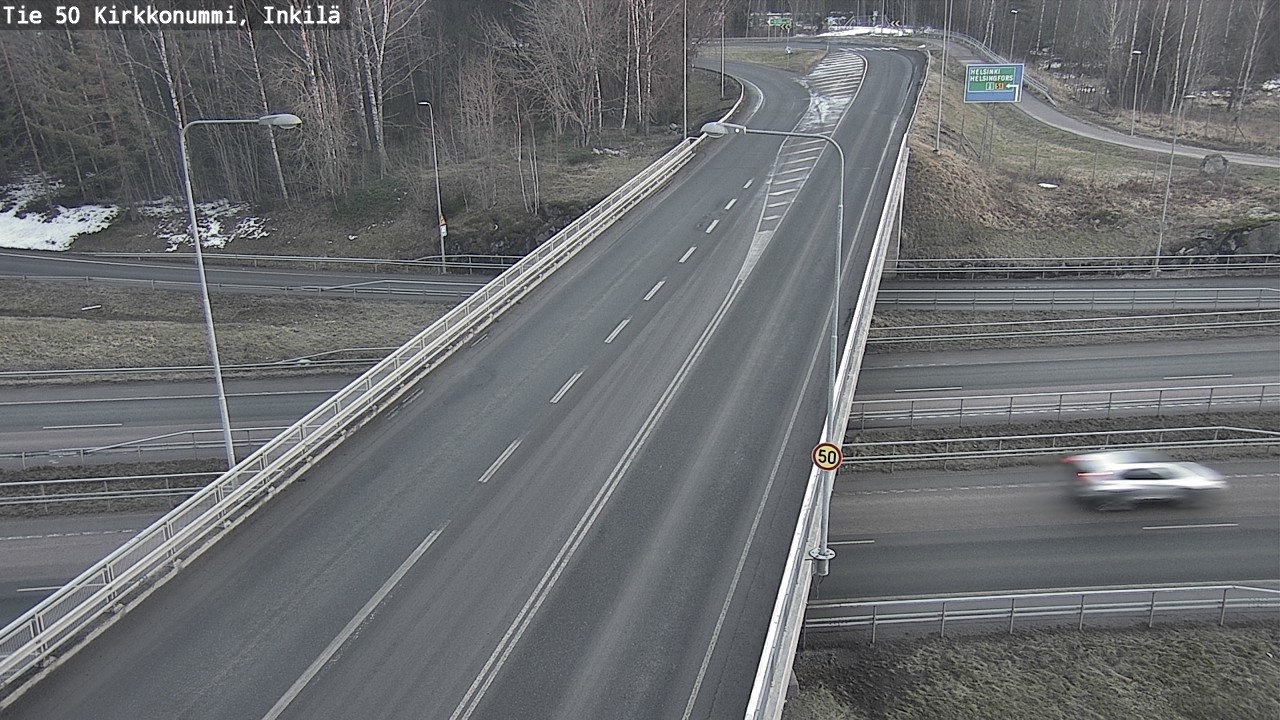 Weather Camera Image Väg 50 Kyrkslätt, Inkilä, Kirkkonummi, Uusimaa