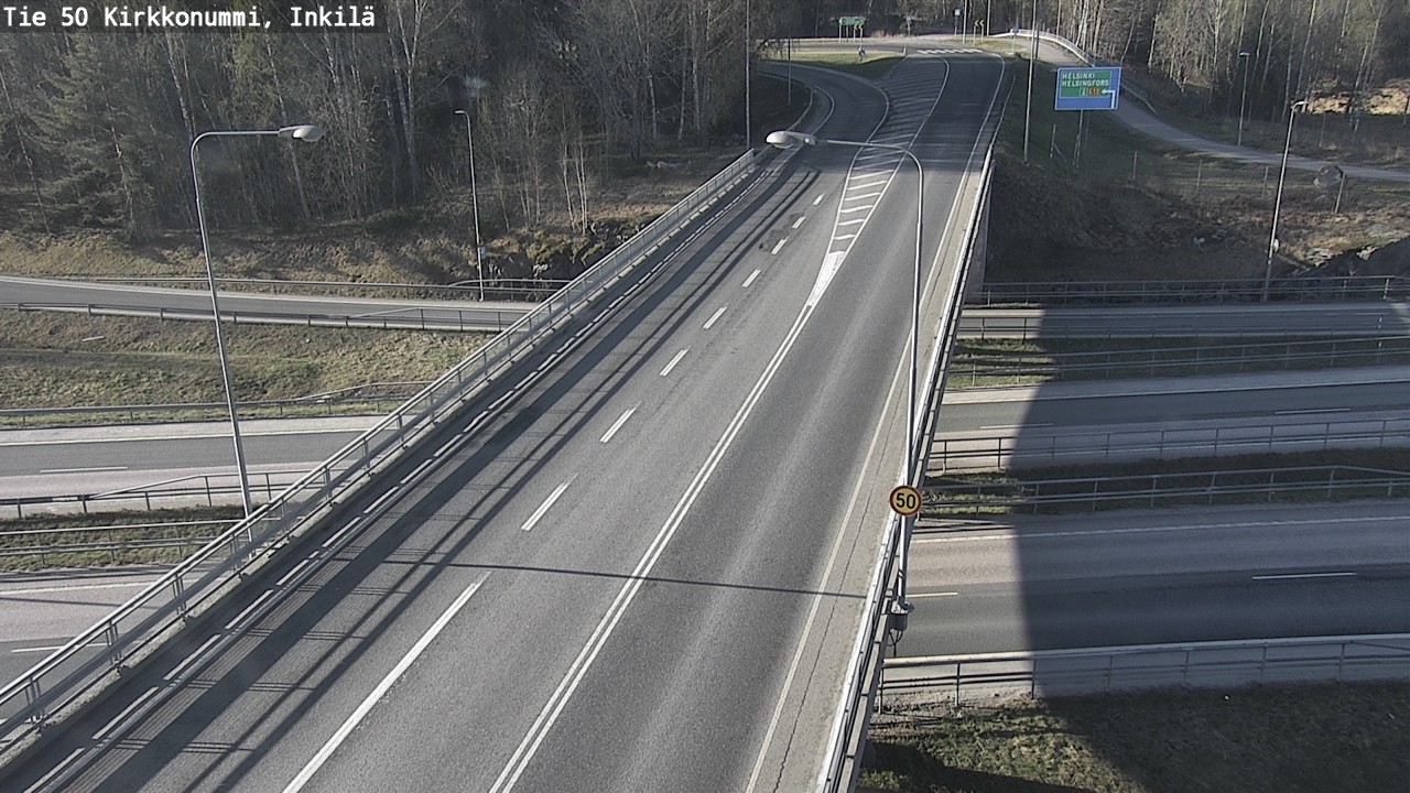 Weather Camera Image Väg 50 Kyrkslätt, Inkilä, Kirkkonummi, Uusimaa