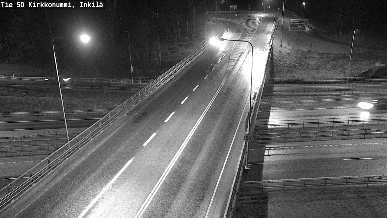 Weather Camera Image Väg 50 Kyrkslätt, Inkilä, Kirkkonummi, Uusimaa