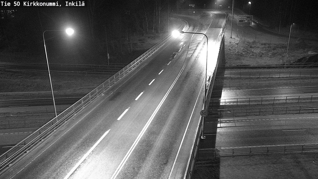 Weather Camera Image Väg 50 Kyrkslätt, Inkilä, Kirkkonummi, Uusimaa