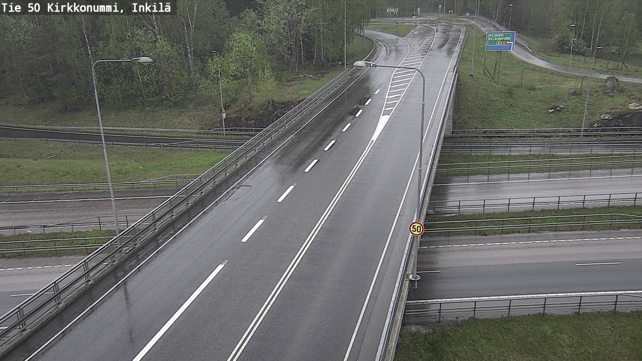 Weather Camera Image Väg 50 Kyrkslätt, Inkilä, Kirkkonummi, Uusimaa