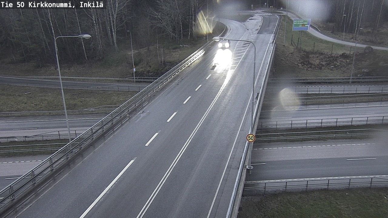 Weather Camera Image Väg 50 Kyrkslätt, Inkilä, Kirkkonummi, Uusimaa