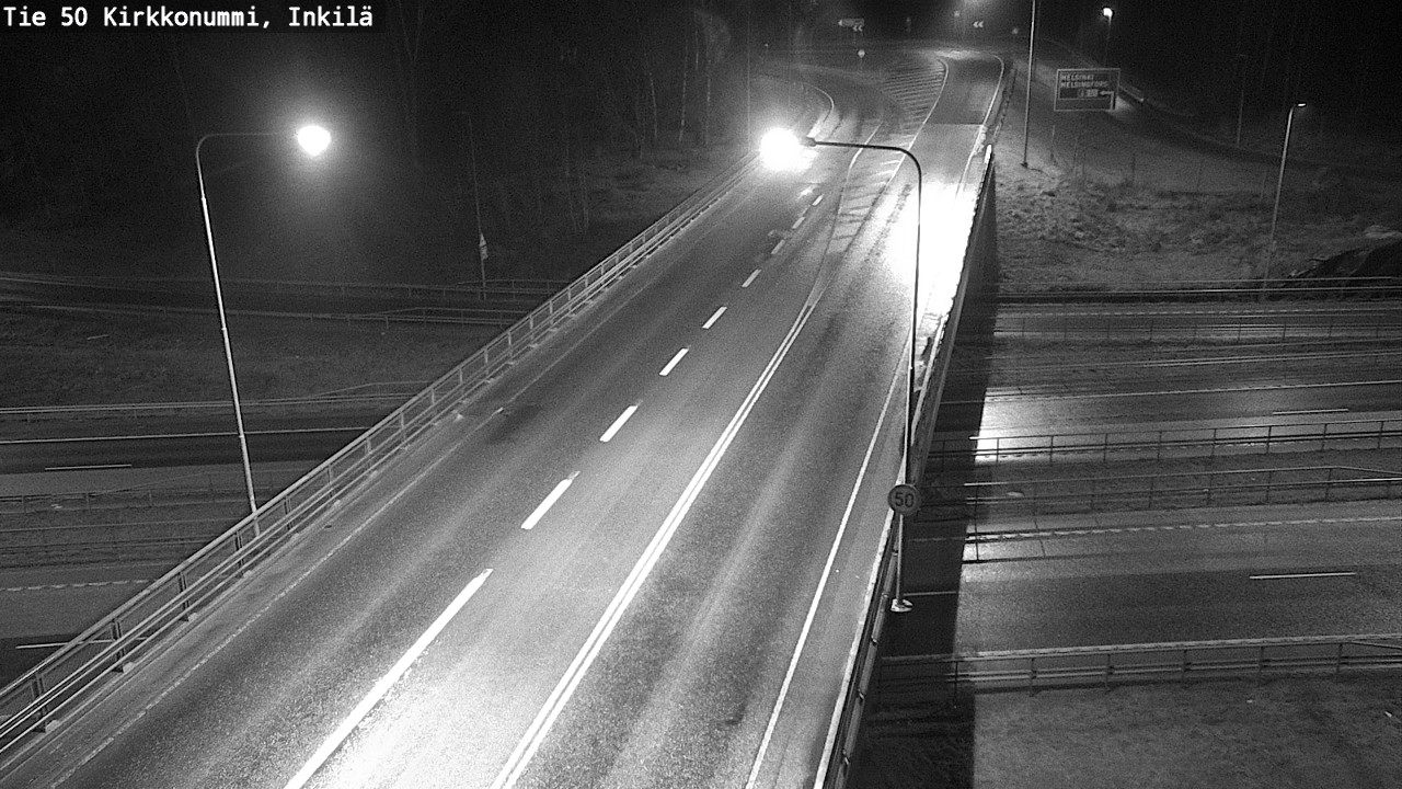 Weather Camera Image Väg 50 Kyrkslätt, Inkilä, Kirkkonummi, Uusimaa