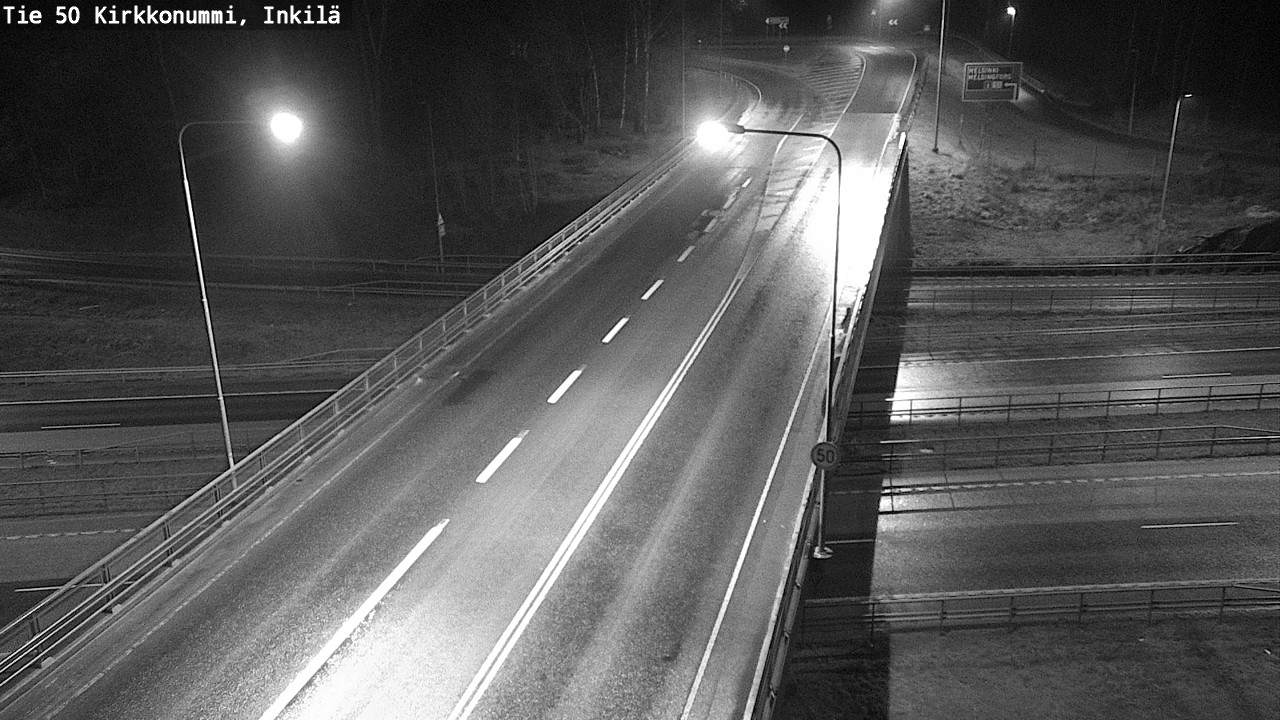 Weather Camera Image Väg 50 Kyrkslätt, Inkilä, Kirkkonummi, Uusimaa