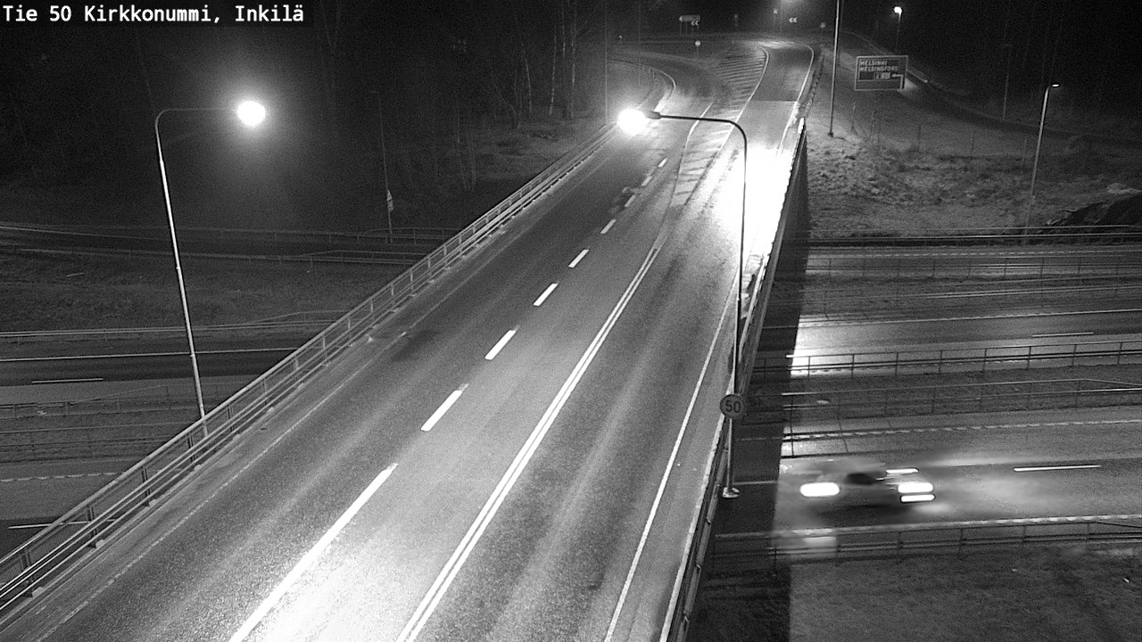 Weather Camera Image Väg 50 Kyrkslätt, Inkilä, Kirkkonummi, Uusimaa