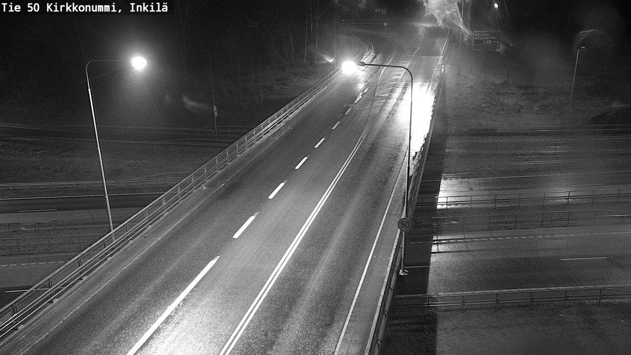 Weather Camera Image Väg 50 Kyrkslätt, Inkilä, Kirkkonummi, Uusimaa