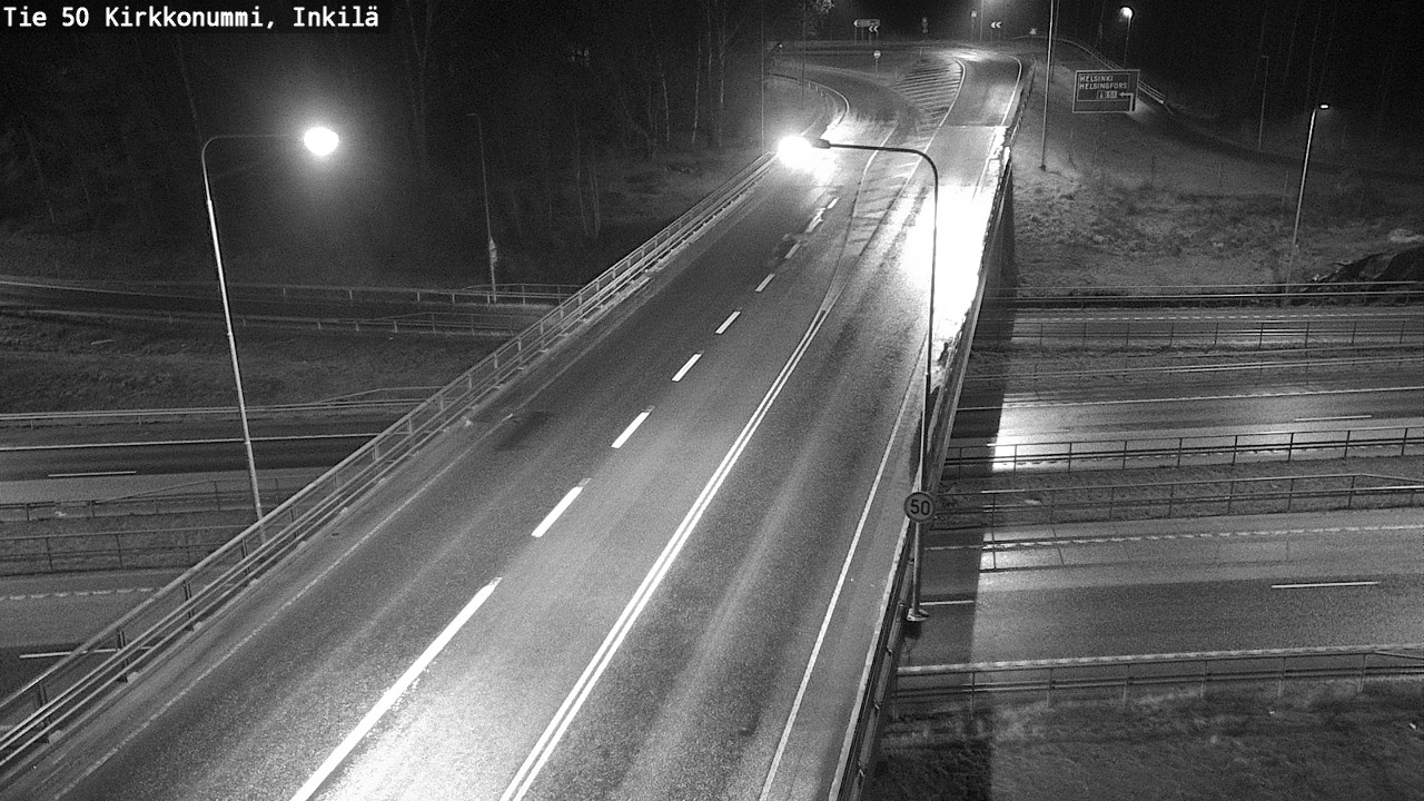 Weather Camera Image Väg 50 Kyrkslätt, Inkilä, Kirkkonummi, Uusimaa