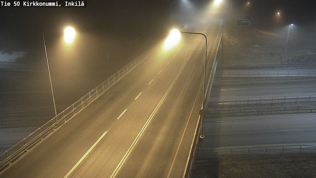 Weather Camera Image Väg 50 Kyrkslätt, Inkilä, Kirkkonummi, Uusimaa
